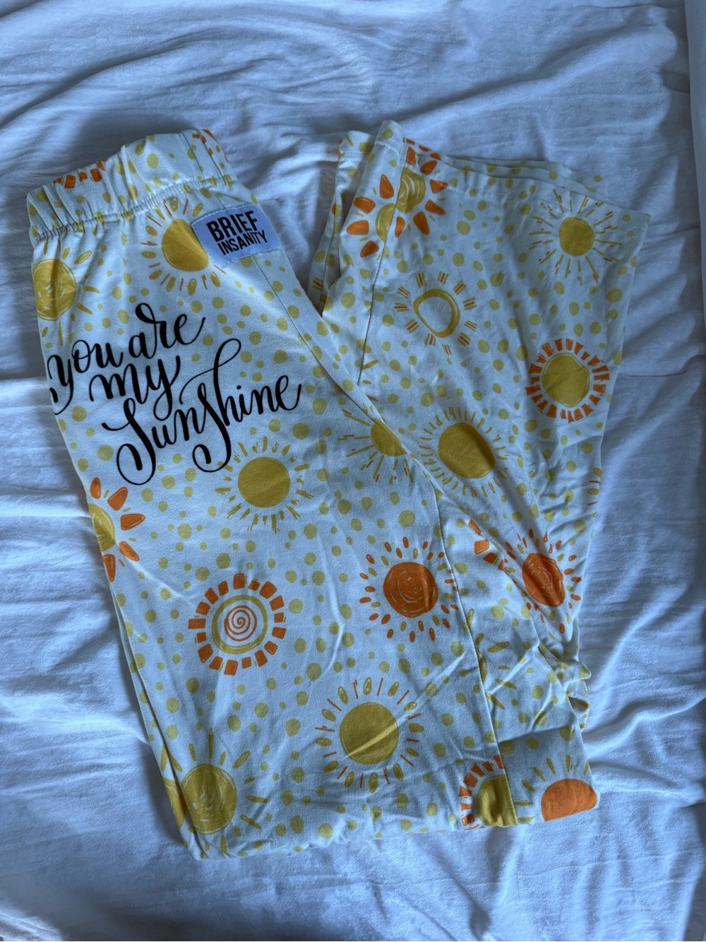 "You Are My Sunshine" Women's Pajama Pants - Yellow & Orange